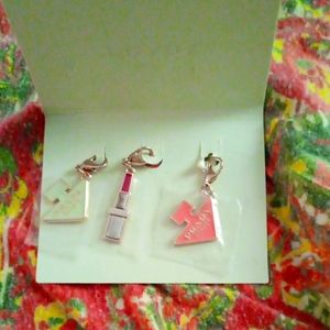 Prada Pink and White Charm Set
